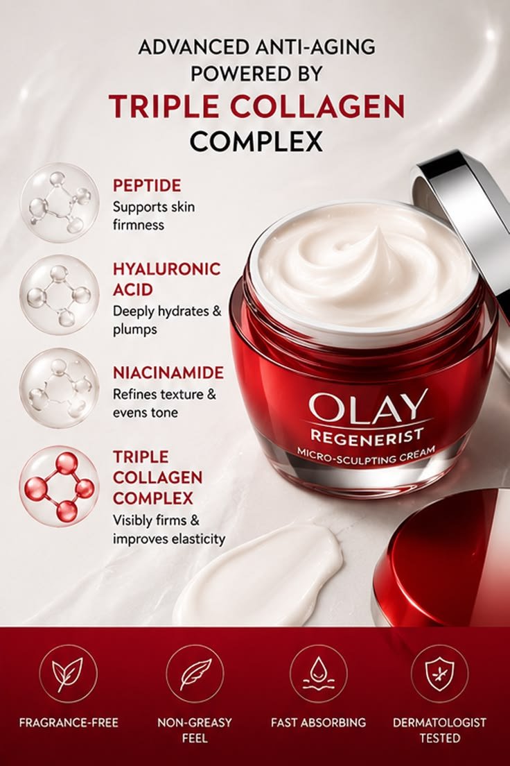 Olay Regenerist Micro-Sculpting Cream – Crème Anti-Âge Raffermissante – Image 3