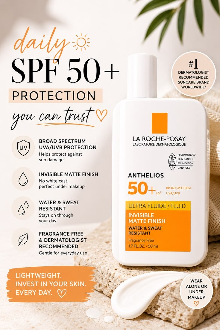 La Roche-Posay Anthelios SPF 50+ – Fluide Solaire Invisible – Image 2